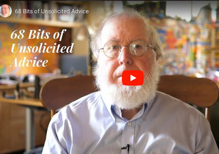 Kevin Kelly sat in a chair