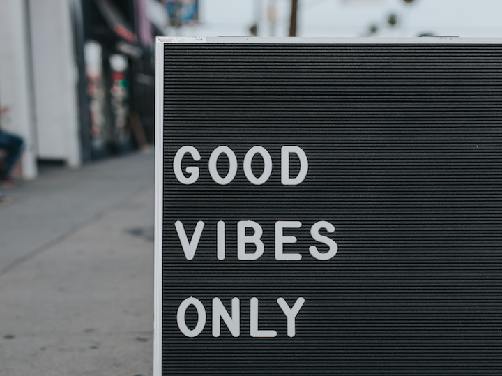 The Written Word Is Good For Your Soul - sign with Good vibes written on it