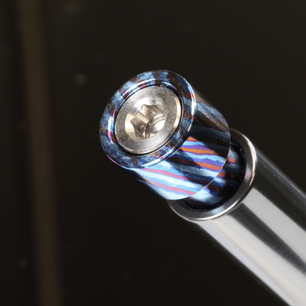 Zirconium Pencil with Titanium Damascus Knock