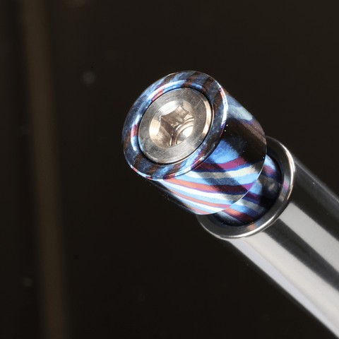 Zirconium Pencil with Titanium Damascus Knock