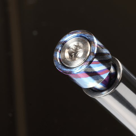 Zirconium Pencil with Titanium Damascus Knock