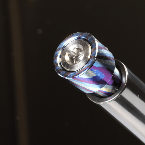 Zirconium Pencil with Titanium Damascus Knock