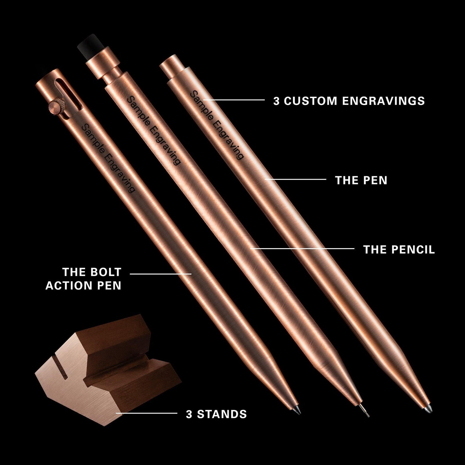 3 Of a Kind + Stand + Engraving